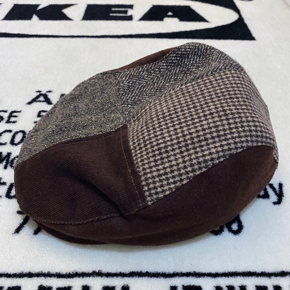 Wool Blend Patchwork Painter / Golfer Hat - image 1